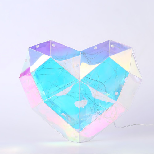 Ночник 3D Сердце ART-0633 с голографическим эффектом, Multi-подсветкой, кнопкой включения, питанием от AAA и USB - фото 2
