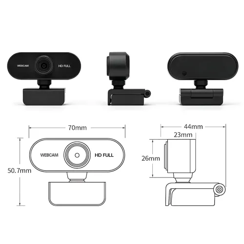 Вебкамера WEB Camera USB05 Full HD 1080p з мікрофоном, шумозаглушенням, USB 2.0/3.0, кут 90°, кабель 5 м, для ПК, ноутбука - фото 9