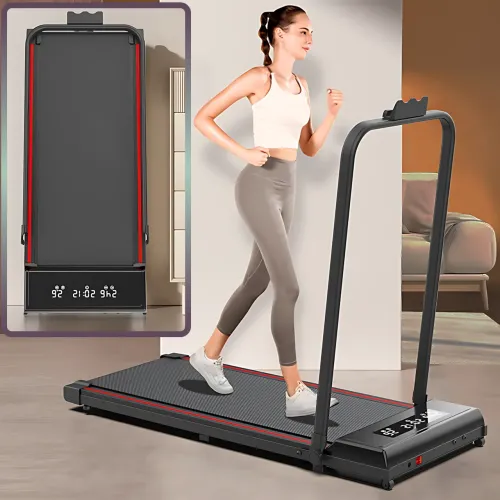 Складана бігова доріжка YXT003 3-в-1 Walking Pad, до 150 кг, 10 км/год, з пультом, LED-дисплеєм, зона бігу 107×40 см