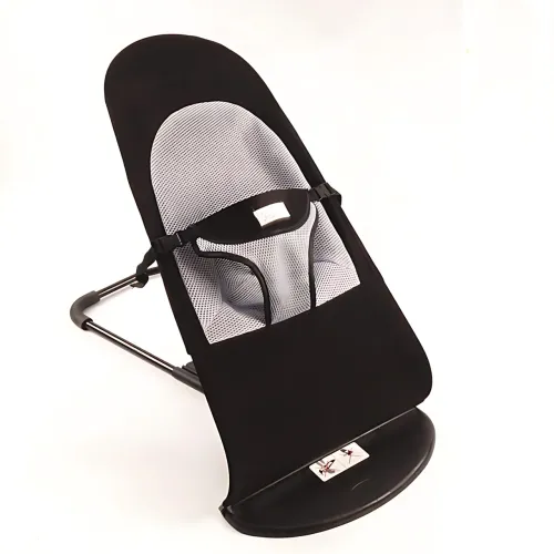 Дитяче крісло-шезлонг Baby Recliner Chair MA294, крісло-гойдалка з 3 рівнями нахилу, від народження до 2 років, чорний - фото 2