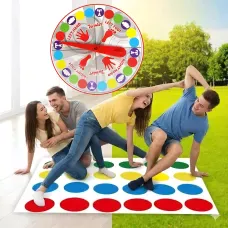 Підлогова гра Твістер MA780 Dance Pad Toy Party Game, килимок 160×112 см, диск 19 см, для дітей і дорослих, кольорова коробка