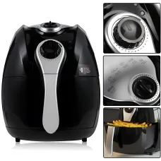 Мультипіч-аерофритюрниця Domotec MS-3220 4.5 л, потужність 1300 Вт, 6 програм, механічне керування, чорний