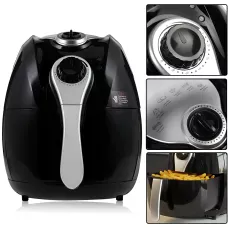 Мультипіч-аерофритюрниця Domotec MS-3220 4.5 л, потужність 1300 Вт, 6 програм, механічне керування, чорний