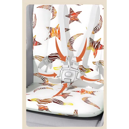 Стульчик для кормления BabyChair Z901 2-в-1: шезлонг, 4 положения спинки, 5 уровней высоты, колёса, съёмный стол - фото 5