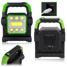 Ліхтарик із сонячною панеллю HC-7078 20W, COB+LED, 1800 лм, акумулятор 2800 мА·год, Power Bank, USB, IP44, туристичний