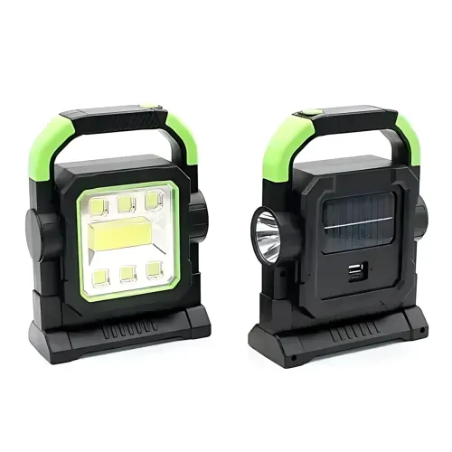 Фонарик HC-7078B с солнечной панелью 20W, COB+LED, 3000 лм, аккумулятор 2500 мА·ч, Power Bank, USB, IP44, кемпинговый - фото 4