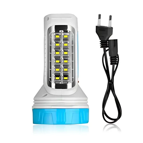 Ліхтарик акумуляторний TORCH SG-1983, 800 лм, 2 режими, COB + SMD LED, 1200 мА·год, 220V, бічна лампа, індикатор заряду Білий із б - фото 2