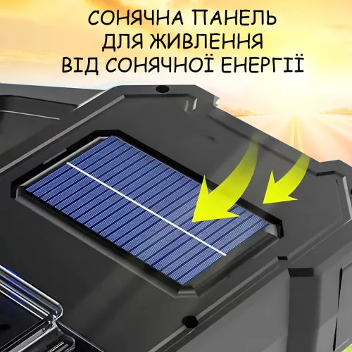 Ручний акумуляторний ліхтар TORCH KJ-208T із сонячною панеллю, 6 режимів, COB+SMD LED, Power Bank, дальність 300 м, USB і AA/18650 - фото 5