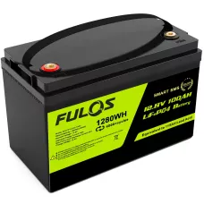 Акумулятор LiFePO4 FULOS 12.8 V 100 Ah (1280Wh) Smart BMS, 4000+ циклів, заряд 14.6V, струм розряду 80A