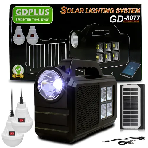 Туристичний ручний ліхтар GD-8077FM Solar із сонячною батареєю, Power Bank 4000 мА·год, FM-радіо, 2 LED-лампи 3 Вт, USB-вихід - фото 9