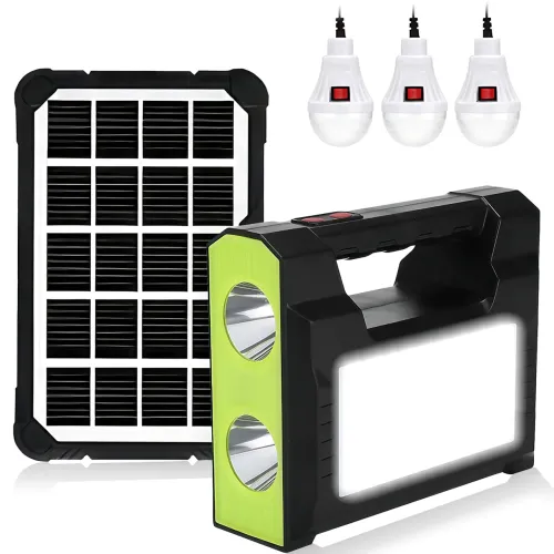 Зарядна станція GD Super GD-C7 із сонячною панеллю 3,5 Вт, 30 Вт LED, Power Bank 4000 мА·год, 3 LED-лампи, USB, автономна система