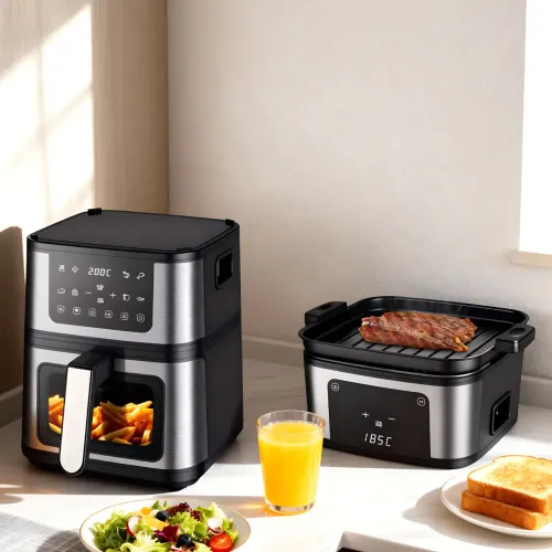 Аерогриль фритюрниця DOMOTEC MS-3225, 7 л, 3500 Вт, 2 нагрівальні елементи, Air Fryer без оливи, механічне керування - фото 5