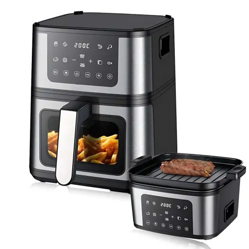 Аэро гриль фритюрница DOMOTEC MS-3225, 7 л, 3500 Вт, 2 нагревательных элемента, Air Fryer без масла, сенсорное управление - фото 2