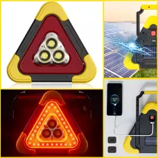 Прожектор світлодіодний Hurry Bolt HB-7709 із сонячною панеллю, аварійний LED-ліхтар 500 лм, Power Bank, USB, червоне світло SOS