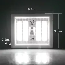 Світильник бездротовий Light Switch HY-604 з тумблером, COB LED, магнітне кріплення, 9 Вт, на батарейках AAA, переносний, білий