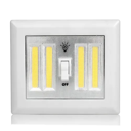 Светильник беспроводной Light Switch HY-604 с тумблером, COB LED, магнитное крепление, 9 Вт, на батарейках AAA, переносной, белый - фото 2