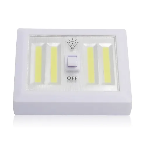 Светильник беспроводной Light Switch HY-604 с тумблером, COB LED, магнитное крепление, 9 Вт, на батарейках AAA, переносной, белый - фото 3