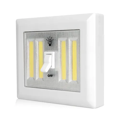 Светильник беспроводной Light Switch HY-604 с тумблером, COB LED, магнитное крепление, 9 Вт, на батарейках AAA, переносной, белый - фото 4