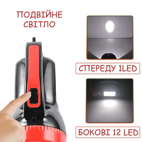 Ліхтарик TORCH BL-2623 світлодіодний акумуляторний, вологозахищений, 3 режими роботи, заряджання 220 В, висувна вилка, ручний - фото 9