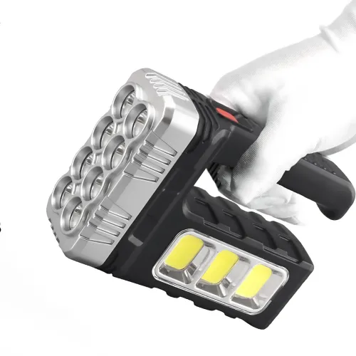 Ліхтарик акумуляторний 7701A-COB на сонячній батареї, XPE + COB LED, 3 режими, Power Bank, USB/220 В - фото 10
