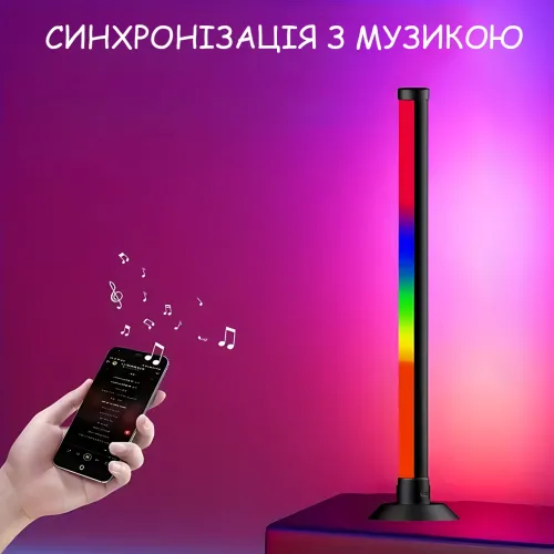Настольный атмосферный RGB светильник USB MA767, 2 LED RGBIC панели, умное управление с телефона и пульта, синхронизация с музыкой - фото 5