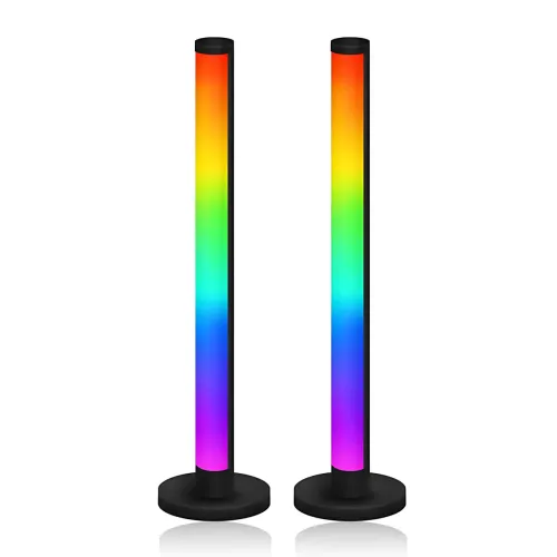 Настольный атмосферный RGB светильник USB MA767, 2 LED RGBIC панели, умное управление с телефона и пульта, синхронизация с музыкой - фото 2
