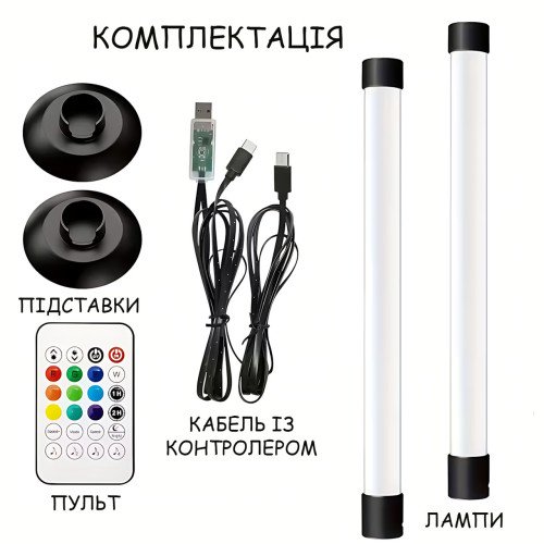 Настільний атмосферний RGB-світильник USB MA767, 2 LED RGBIC панелі, розумне керування з телефона та пульта, музична синхронізація
