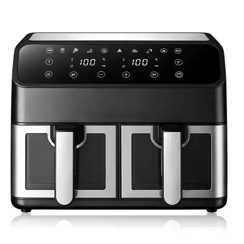 Аерофритюрниця DOMOTEC MS-3226 13 л, 4800 Вт, подвійний кошик, сенсорне керування, Air Fryer 360°, без олії, цифровий дисплей - фото 2