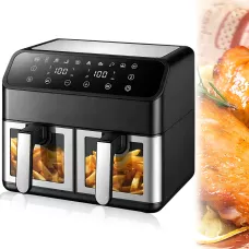 Аерофритюрниця DOMOTEC MS-3226 13 л, 4800 Вт, подвійний кошик, сенсорне керування, Air Fryer 360°, без олії, цифровий дисплей