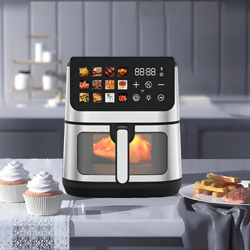 Аерофритюрниця DOMOTEC MS-3224 12 л, 4500 Вт, 2 ТЕНи, Air Fryer 360°, LED-дисплей, смаження без олії, гриль і випічка - фото 10