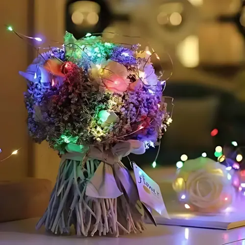 Світлодіодна гірлянда-нитка 100 м, 400 LED, різнобарвна (мультисвітло), прозорий дріт, від мережі 220 В, з пультом ДК, для дому/ул - фото 6