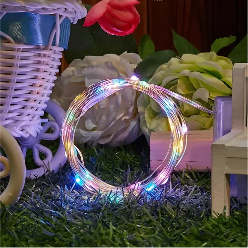 Світлодіодна гірлянда-нитка 100 м, 400 LED, різнобарвна (мультисвітло), прозорий дріт, від мережі 220 В, з пультом ДК, для дому/ул - фото 9