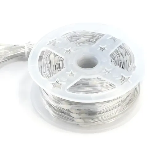 Світлодіодна гірлянда-нитка 100 м, 400 LED, різнобарвна (мультисвітло), прозорий дріт, від мережі 220 В, з пультом ДК, для дому/ул - фото 3