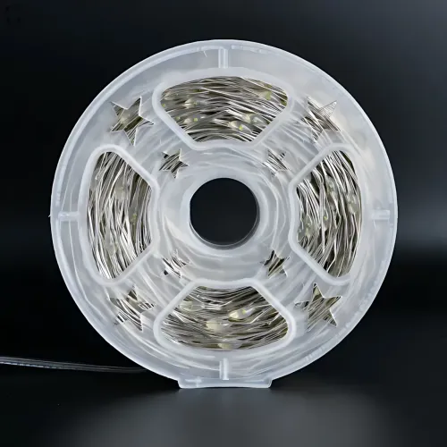 Світлодіодна гірлянда-нитка, 400 LED, теплий жовтий колір, прозорий дріт, від мережі 220 В, з пультом, для дому/вулиць, 100 метрів - фото 2