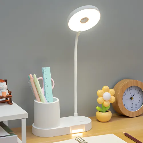 Настільна LED-лампа BL-T2 з гнучкою стійкою, сенсорним керуванням, димером 1-100%, 1200 мА·год, органайзером, таймером, type-c - фото 3