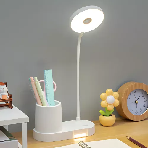 Настольная LED-лампа BL-T2 с гибкой стойкой, сенсорным управлением, диммером 1–100%, 1200 мА·ч, органайзером, таймером, type-c - фото 3