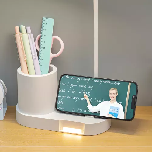 Настольная LED-лампа BL-T2 с гибкой стойкой, сенсорным управлением, диммером 1–100%, 1200 мА·ч, органайзером, таймером, type-c - фото 4