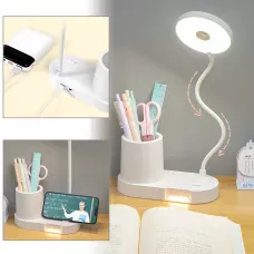 Настільна LED-лампа BL-T2 з гнучкою стійкою, сенсорним керуванням, димером 1-100%, 1200 мА·год, органайзером, таймером, type-c