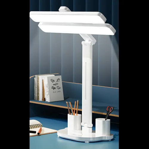 Настольная LED-лампа ATLANFA AT-1702, 7 Вт, сенсорная, 3 яркости, 3000K/6000K, регулируемый угол, от сети, белый - фото 6