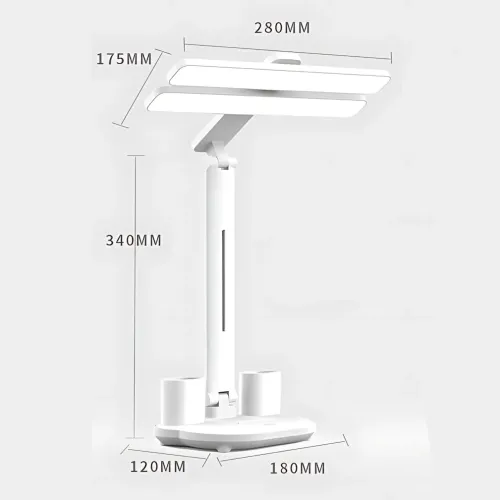 Настільна LED-лампа ATLANFA AT-1702, 7 Вт, сенсорна, 3 яскравості, 3000K/6000K, регульований кут, від мережі, білий - фото 8
