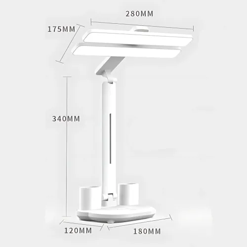 Настольная LED-лампа ATLANFA AT-1702, 7 Вт, сенсорная, 3 яркости, 3000K/6000K, регулируемый угол, от сети, белый - фото 8