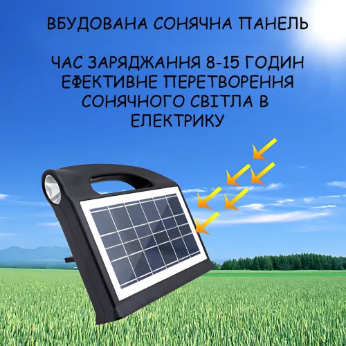 Портативна сонячна станція 30W CCLAMP CL-13 з акумулятором 4500 мА·год, LED-ліхтаро-прожектором, Power Bank, сонячною панеллю 2W - фото 7