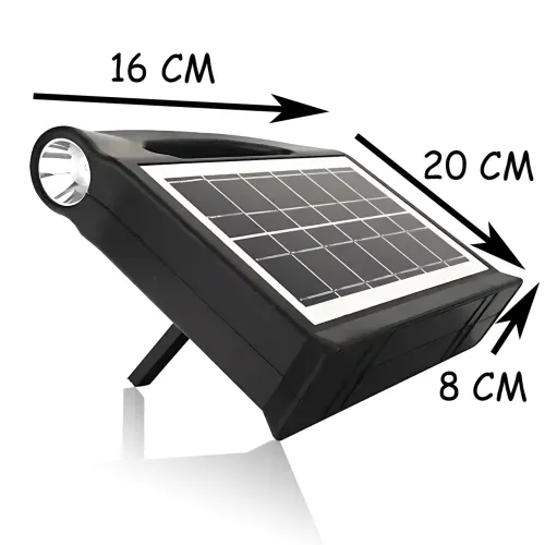 Портативна сонячна станція 30W CCLAMP CL-13 з акумулятором 4500 мА·год, LED-ліхтаро-прожектором, Power Bank, сонячною панеллю 2W - фото 9