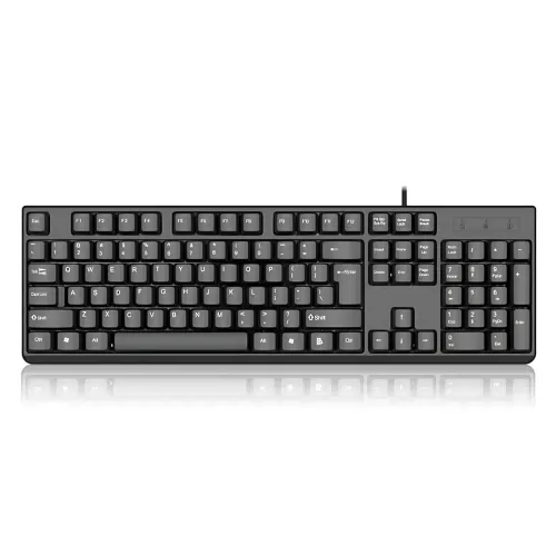 Клавиатура проводная профессиональная KR 6300 с подсветкой, USB, украинская + английская раскладка, 104 клавиши, усиленный кабель - фото 18