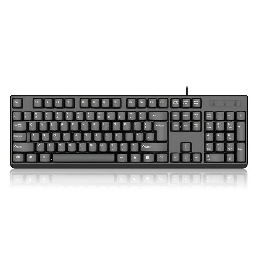 Клавиатура проводная профессиональная KR 6300 с подсветкой, USB, украинская + английская раскладка, 104 клавиши, усиленный кабель - фото 8