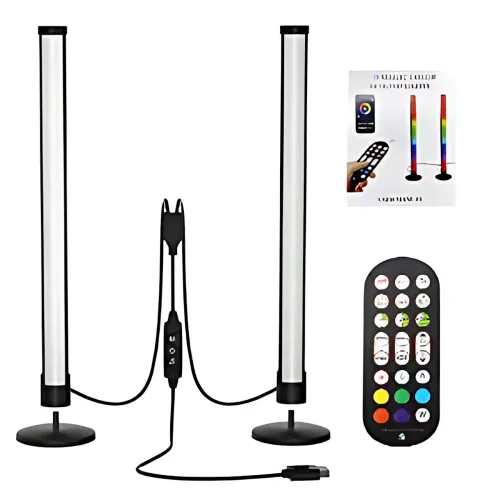 RGB LED настільний світильник-торшер 62 см ART-0670 / MA-767, світломузика, керування пультом і Bluetooth-застосунком, 5 W, USB 5V - фото 9