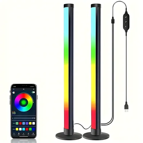 RGB LED настільний світильник-торшер 62 см ART-0670 / MA-767, світломузика, керування пультом і Bluetooth-застосунком, 5 W, USB 5V - фото 2