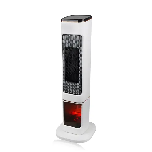 Колонний тепловентилятор Carruzzo Q20K 2000 Вт з імітацією каміна, пульт ДК, таймер, поворот 90°, захист від перегрівання - фото 3