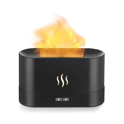 Зволожувач повітря з ефектом полум'я Flame Aroma Diffuser 180 мл, ультразвуковий аромадифузор-камін, RGB-підсвітка, нічник, USB - фото 3