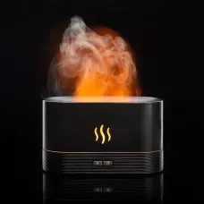 Зволожувач повітря з ефектом полум'я Flame Aroma Diffuser 180 мл, ультразвуковий аромадифузор-камін, RGB-підсвітка, нічник, USB